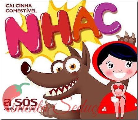Calcinha Comestível Nhac Sabor Morango